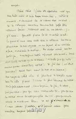 François MITTERRAND Lettre autographe signée. 6 pages. Lettre de guerre. 1940