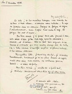François MITTERRAND Lettre autographe signée. Lettre amoureuse. 1938