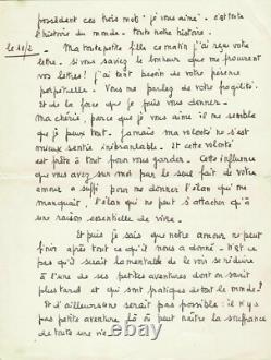 François MITTERRAND Lettre autographe signée. Lettre de jeunesse. 1939