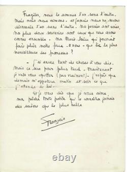 François MITTERRAND Lettre autographe signée. Lettre de jeunesse. 1939