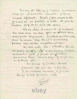 François MITTERRAND Lettre autographe signée. Rare lettre de jeunesse (1938)