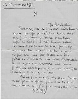 François MITTERRAND Lettre autographe signée à Catherine Langeais