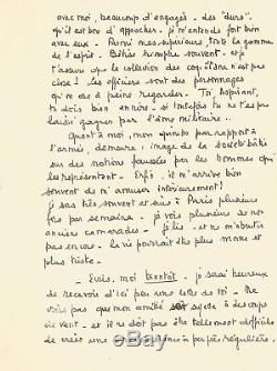 François MITTERRAND / Lettre autographe signée de jeunesse. 1938