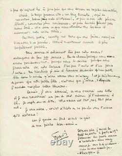 François MITTERRAND Longue lettre autographe signée à son amante. 1938