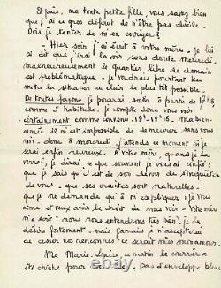 François MITTERRAND Longue lettre autographe signée à son amante. Janvier 1939