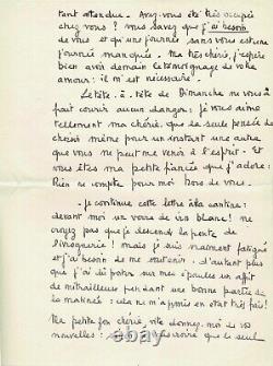 François MITTERRAND Longue lettre autographe signée à son amante. Janvier 1939