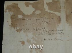 François René de Chateaubriand Rare lettre autographe signée 1827