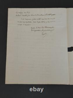 François Sauvo Lettre autographe signée Moniteur Universel 1839