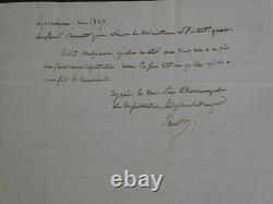 François Sauvo Lettre autographe signée Moniteur Universel 1839