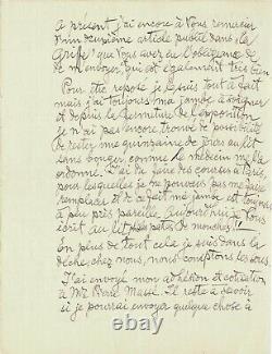 Frantisek KUPKA Lettre autographe signée. L'exposition Cubism & abstract art