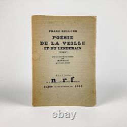 Franz Hellens Poésie De La Veille. Envoi + Lettre Autographe Signés. Nrf Eo
