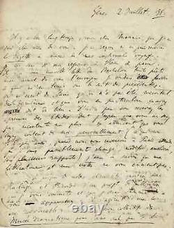 Franz LISZT Exceptionnelle lettre autographe signée à Schlesinger. 1838 Inédite