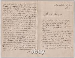 Frédéric Godet Longue lettre autographe signée à Mlle Risler 6 pages 1886