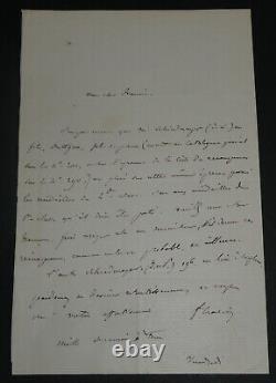 Fromental Halévy Lettre autographe signée sur Schiedmayer 1850