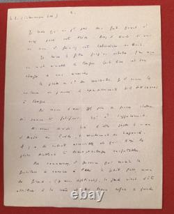 Fz20-nicole À Trystan Lettre Autographe Signée 1952 Correspondance Intime