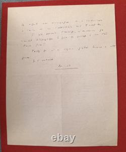 Fz20-nicole À Trystan Lettre Autographe Signée 1952 Correspondance Intime