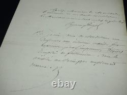 GARDE IMPERIALE lettre manuscrite signée à Canrobert Exposition Universell