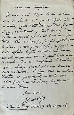 GEORGES COURTELINE, Lettre manuscrite autographe signée à Émile BERR du Figaro
