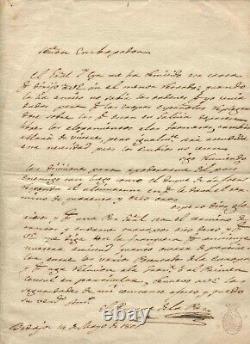 GODOÏ (Manuel, Principe de LA PAZ). Lettre autographe signée