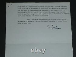 Gabriel ARANDA LETTRE DACTYLOGRAPHIÉE SIGNÉE & CARTE AUTOGRAPHE SIGNÉE 1962/1963