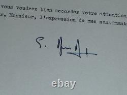 Gabriel ARANDA LETTRE DACTYLOGRAPHIÉE SIGNÉE & CARTE AUTOGRAPHE SIGNÉE 1962/1963