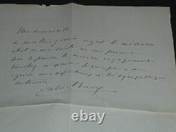 Gabriel FAURÉ Compositeur, LETTRE AUTOGRAPHE SIGNÉE Santé médiocre de sa tante