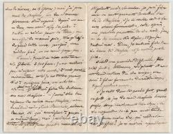Gaston Bazille Longue lettre autographe signée de 6 pages 1885
