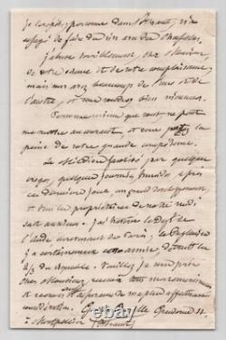 Gaston Bazille Longue lettre autographe signée de 6 pages 1885
