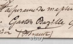Gaston Bazille Longue lettre autographe signée de 6 pages 1885