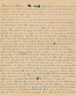 Gaston CHAISSAC lettre autographe signée son besoin d'écrire et sur les Juifs