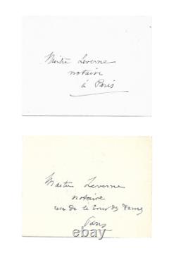 Gaston DOUMERGUE / 2 lettres autographes signées / Maîtresse / Elysée / Mariage