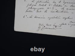 Gaston TISSANDIER lettre autographe signée 1877