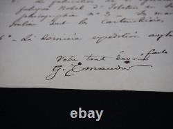 Gaston TISSANDIER lettre autographe signée 1877