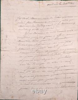 Général BEURNONVILLE (Pierre Riel, Marquis de) Lettre autographe signée, 1805