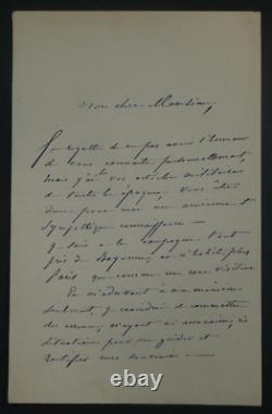 Général Charles Denis BOURBAKI LETTRE AUTOGRAPHE SIGNÉE 4 PAGES, 1886