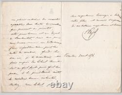 Général Comte Charles Pajol Lettre autographe signée Versailles 1876