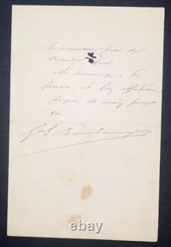 Général Georges BOULANGER LETTRE AUTOGRAPHE SIGNÉE DE 4 PAGES, 1887