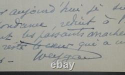 Général Maxime WEYGAND LETTRE AUTOGRAPHE SIGNÉE, 1956