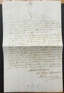 Général de Beurnonville -Intéressant lettre autographe signée au ministre Guerre
