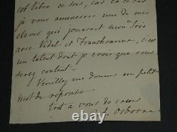George Alexander Osborne LETTRE AUTOGRAPHE SIGNÉE piano Vidal et Franchomme