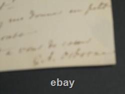 George Alexander Osborne LETTRE AUTOGRAPHE SIGNÉE piano Vidal et Franchomme
