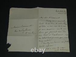 George Alexander Osborne LETTRE AUTOGRAPHE SIGNÉE piano Vidal et Franchomme