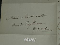 George Alexander Osborne LETTRE AUTOGRAPHE SIGNÉE piano Vidal et Franchomme