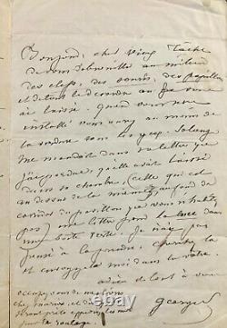 George SAND Lettre autographe signée évoquant Frédéric Chopin (1841)