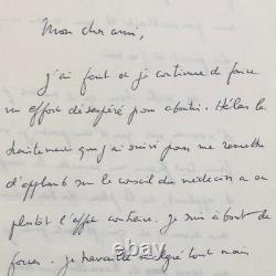 Georges BATAILLE Lettre autographe signée sur Les Larmes d'Eros