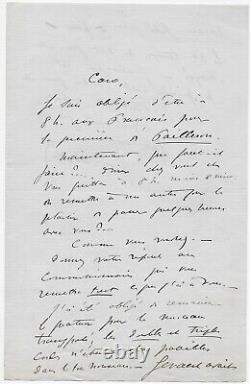 Georges BIZET Lettre autographe signée La jolie fille de Perth