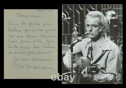 Georges Brassens (1921-1981) Lettre autographe signée à André Tillieu + Photo