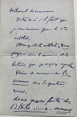 Georges CLEMENCEAU Lettre autographe signée / La Justice / Journalisme