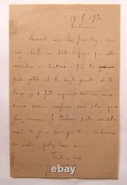 Georges COURTELINE Lettre autographe signée à propos d'une excursion 1920