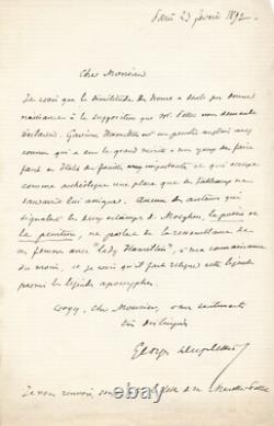 Georges DUPLESSIS 2 lettres autographes signées Hamilton Gavin et Lady